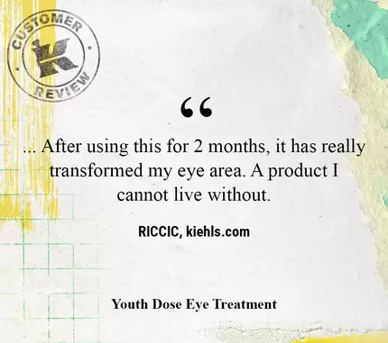 ... After using this for 2 months, it has really transformed my eye area. A product I cannot live without. —RICCIC, kiehls.ca