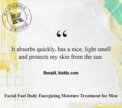It absorbs quickly, has a nice, light smell and protects my skin from the sun. —Ronald, kiehls.ca