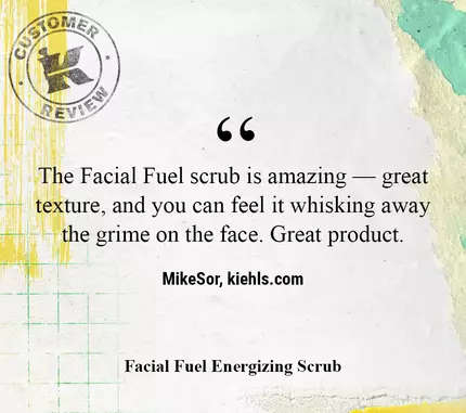 Le gommage pour le visage est etonnant : une texture exceptionnelle et vous pouvez sentir qu’il deloge la salete sur le visage. Excellent produit. – MiKesor, kiehls.ca