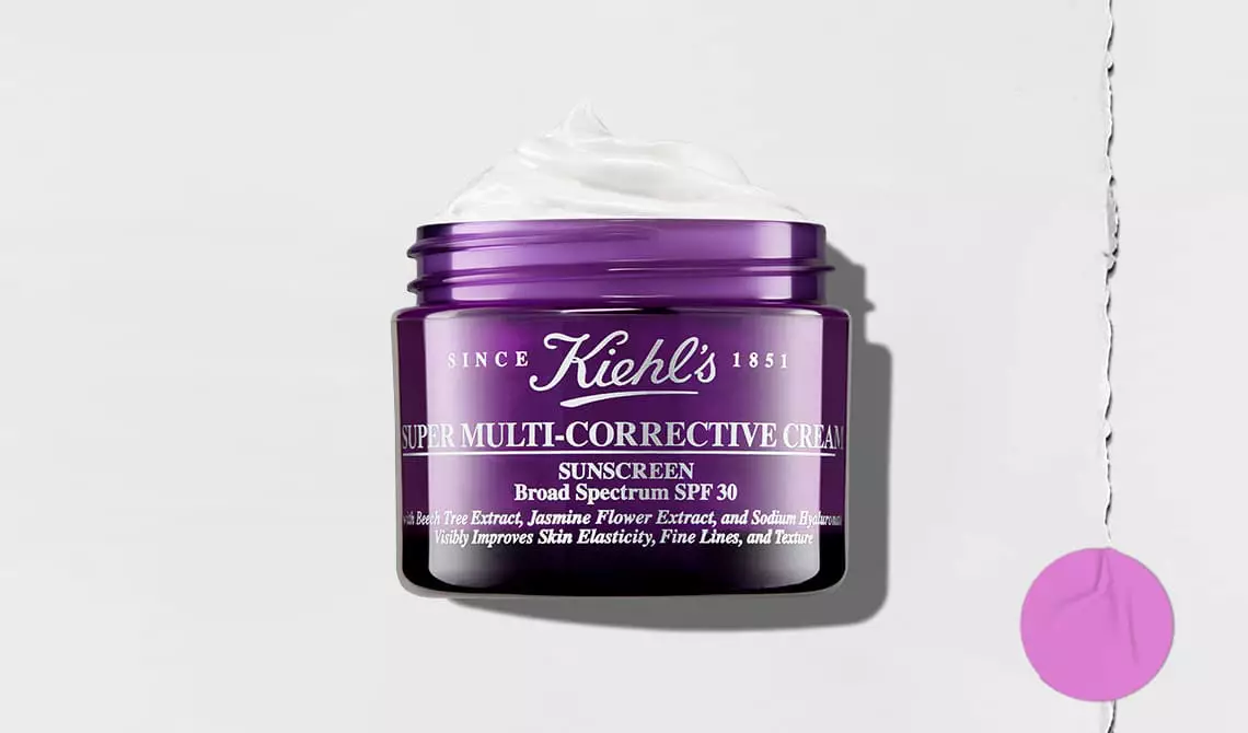 Open jar of Kiehl’s Super Multi-Corrective Cream SPF 30