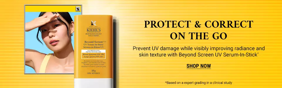 Prevent UV damage while visibly improving radiance and skin texture with Beyond Screen UV Serum-In-Stick