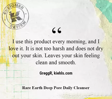 I use this product every morning, and I love it. It is not too harsh and does not dry out your skin. Leaves your skin feeling clean and smooth. —GreggR, kiehls.ca