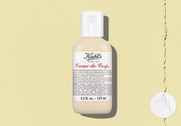 Bottle of Kiehl’s Creme de Corps body lotion