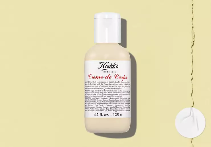 Bottle of Kiehl’s Creme de Corps body lotion