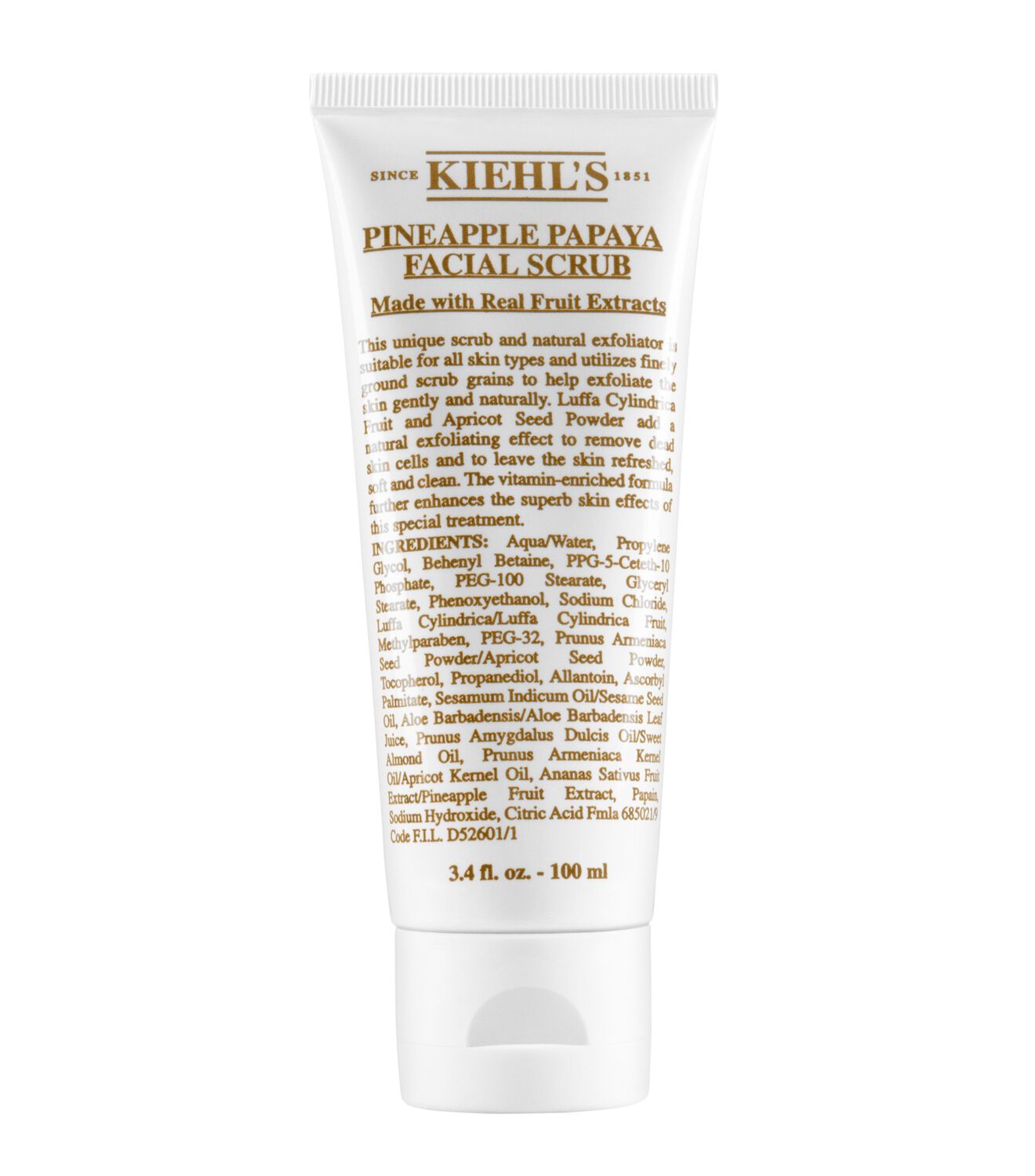 Pineapple Papaya Facial Scrub. Exfoliator for sensitive skin Kiehl's