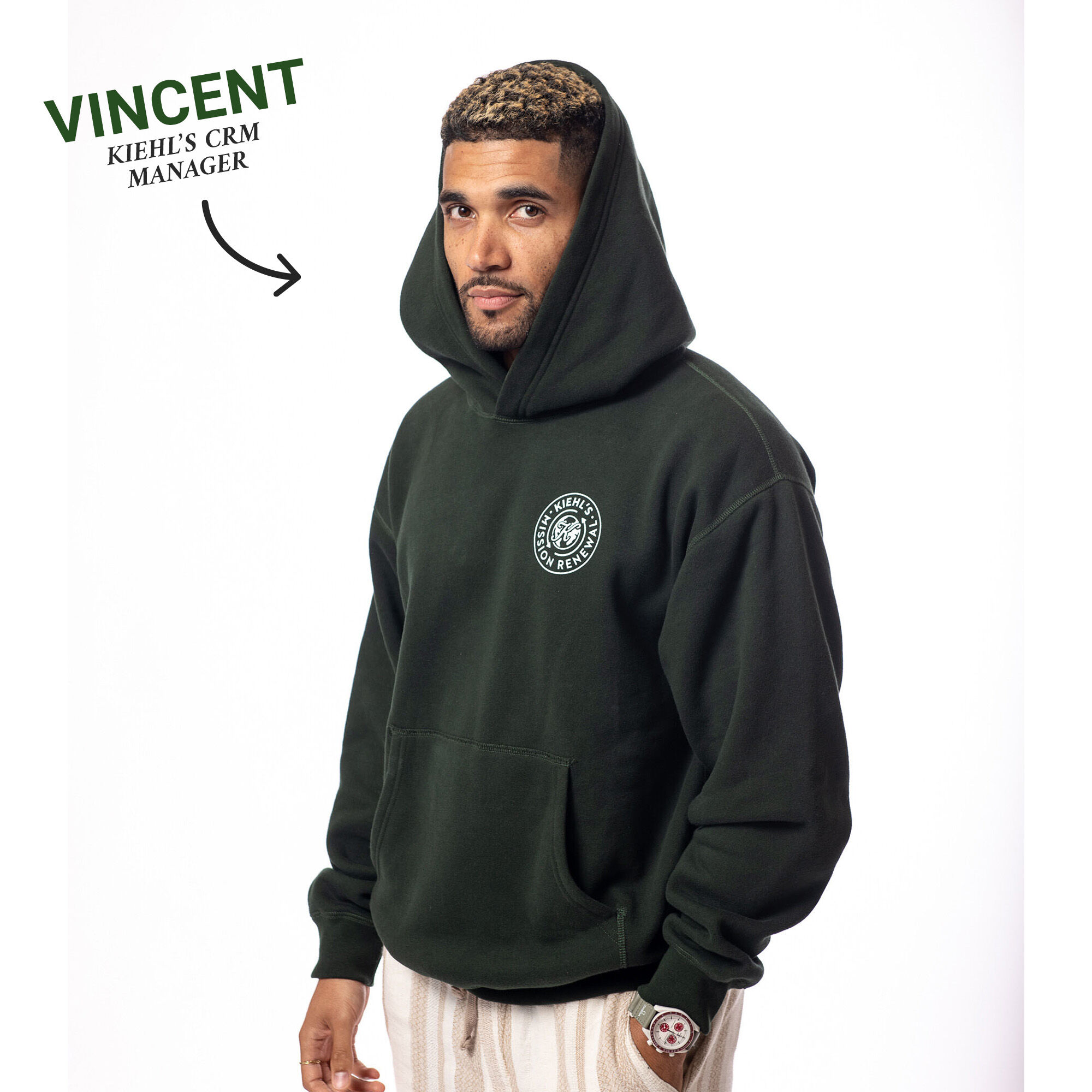 Kiehl’s Mission Renewal Hoodie Dark Green  - Unisex